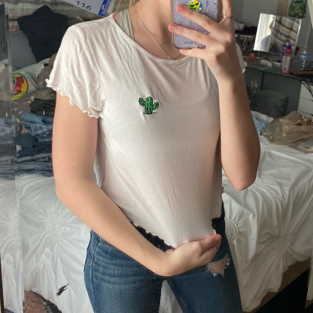 cute cactus crop top